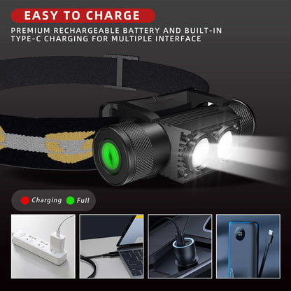 LED pandelampe på 2000lumen med 18650 Lithium batteri
