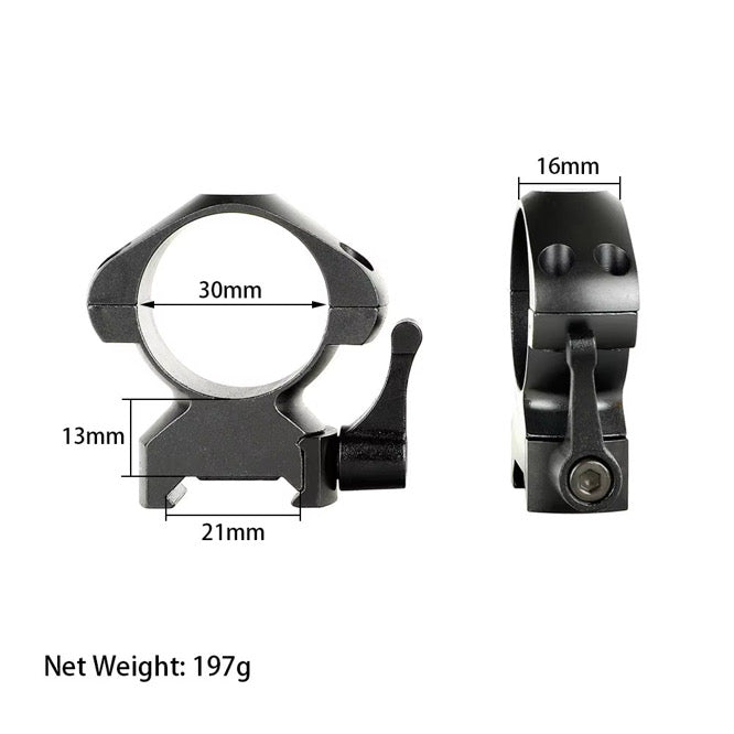 30 mm Picatinny/Weaver Ringe – Quick-Release Montage