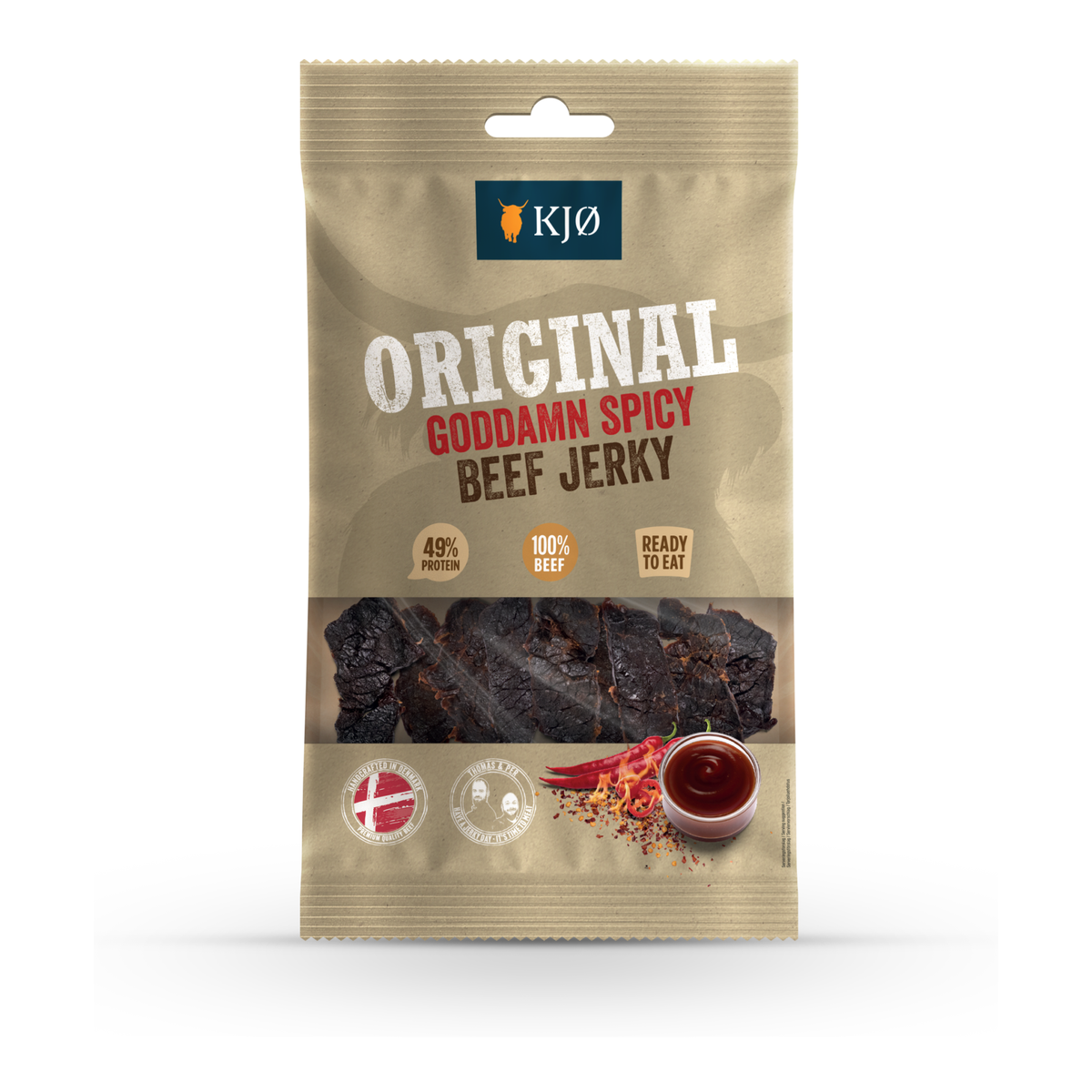 KJØ ORIGINAL Goddamn Spicy Beef Jerky – 25 g